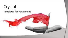  Presentation with human - Cool new presentation theme with close-up-of-human-hand backdrop and a white colored foreground