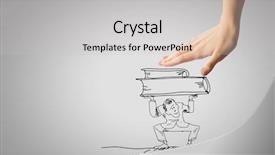  Presentation with human - Theme enhanced with close up of human hand background and a light gray colored foreground