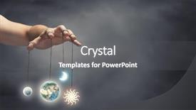  Presentation with nasa - Audience pleasing presentation theme consisting of close up of human hand backdrop and a gray colored foreground