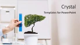  Presentation with measuring - Audience pleasing slide deck consisting of close up of human hand backdrop and a light gray colored foreground