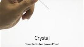  Presentation with needle - Audience pleasing presentation theme consisting of close up of human hand holding a needle backdrop and a white colored foreground