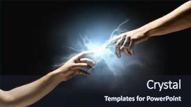  Presentation with fingers - Cool new PPT layouts with close up of human hands backdrop and a tawny brown colored foreground