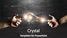  Presentation with fingers - PPT theme with close up of human hands background and a dark gray colored foreground