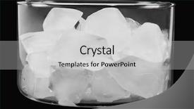  Presentation with ice - Cool new presentation theme with close-up of ice cubes backdrop and a  colored foreground