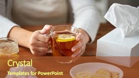  Presentation with traditional medicine medicine - Amazing slides having close up of ill woman backdrop and a tawny brown colored foreground