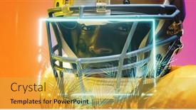  Presentation with football competition - Theme with close-up-of-illuminated-rectangle background and a yellow colored foreground