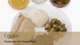  Presentation with indian food - Cool new presentation theme with close-up of indian food backdrop and a coral colored foreground