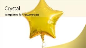  Presentation with decoration - PPT layouts enhanced with close up of inflated helium background and a yellow colored foreground
