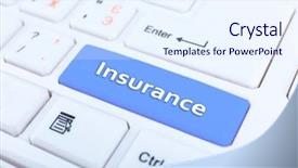  Presentation with keyman life insurance - Amazing PPT layouts having close up of insurance keyboard backdrop and a sky blue colored foreground