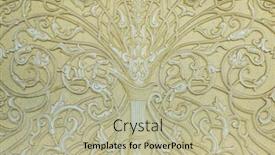  Presentation with ornamental border for the design - PPT theme featuring close-up-of-intricate-decorative background and a mint green colored foreground