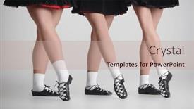  Presentation with philippine traditional dance - Presentation design with close-up-of-irish-dancers background and a coral colored foreground