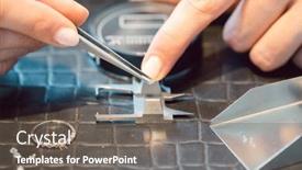  Presentation with diamonds - Audience pleasing presentation theme consisting of close-up-of-jeweler-sorting backdrop and a gray colored foreground