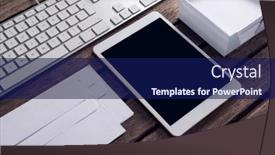  Presentation with envelope - Slides enhanced with close-up-of-keyboard-digital and a  colored foreground