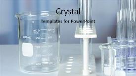  Presentation with lab glassware - Colorful slide set enhanced with close up of laboratory glassware backdrop and a light blue colored foreground