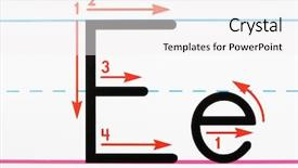  Presentation with hope letter - PPT layouts featuring close up of letter e background and a sky blue colored foreground