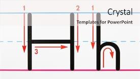 Presentation with letter - Beautiful presentation theme featuring close up of letter h backdrop and a  colored foreground