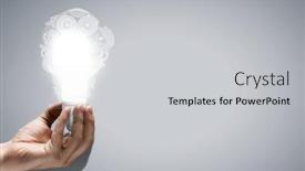  Presentation with light bulb - PPT layouts enhanced with close-up-of-light-bulb background and a light gray colored foreground