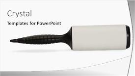  Presentation with close up of cinnamon roll - Presentation design consisting of close-up-of-lint-roller background and a white colored foreground