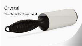  Presentation with close up of cinnamon roll - Audience pleasing slide set consisting of close-up-of-lint-roller backdrop and a white colored foreground