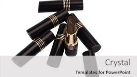  Presentation with close up of a brick - Presentation consisting of close-up of lipsticks background and a light gray colored foreground