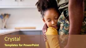  Presentation with army - Presentation theme having close-up-of-loving-army background and a red colored foreground