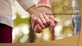  Presentation with woodland - Presentation theme enhanced with close-up-of-loving-retired background and a yellow colored foreground