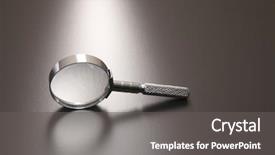  Presentation with magnify glass - Theme having close up of magnifier glass background and a gray colored foreground