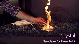  Presentation with lighting - Colorful PPT theme enhanced with close-up-of-male-blacksmith backdrop and a wine colored foreground