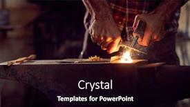  Presentation with lighting - Colorful slide set enhanced with close-up-of-male-blacksmith backdrop and a black colored foreground