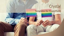  Presentation with gay - Presentation theme enhanced with close up of male gay background and a soft green colored foreground