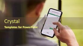  Presentation with health care mobile app - Audience pleasing slides consisting of close-up-of-male-golfer backdrop and a tawny brown colored foreground