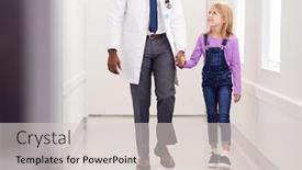  Presentation with paediatric - Presentation theme consisting of close-up-of-male-paediatric background and a light gray colored foreground