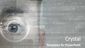  Presentation with process - Slides with close up of man eye background and a gray colored foreground