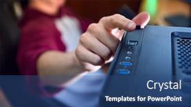  Presentation with gaming - Slides enhanced with close-up-of-man-gaming background and a ocean colored foreground