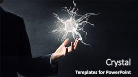  Presentation with nerve - Audience pleasing theme consisting of close up of man hand holding nerve symbol in palms backdrop and a black colored foreground