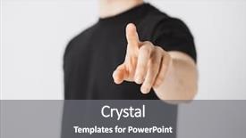  Presentation with ladies finger - Cool new presentation design with close up of man pointing backdrop and a gray colored foreground