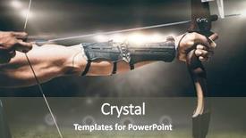  Presentation with sports field - PPT theme with close up of man stretching background and a gray colored foreground