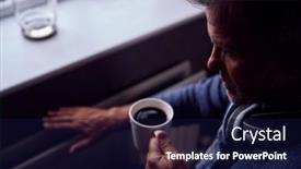  Presentation with energy crisis - Presentation theme with close-up-of-mature-man background and a navy blue colored foreground