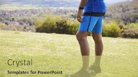  Presentation with close up elements - Presentation theme having close-up-of-mature-man background and a yellow colored foreground