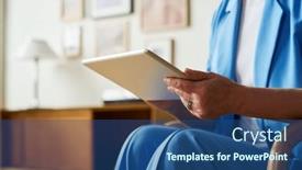  Presentation with project - Slide set enhanced with close-up-of-mature-white background and a ocean colored foreground