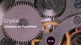  Presentation with old fashioned photo album - Beautiful PPT layouts featuring close-up-of-mechanism backdrop and a gray colored foreground