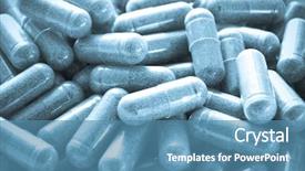  Presentation with capsules - Amazing slides having close up of medical capsules backdrop and a teal colored foreground