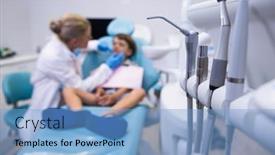  Presentation with medical equipment - Cool new presentation theme with close-up-of-medical-equipment backdrop and a light blue colored foreground