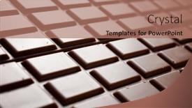  Presentation with chocolate milk - PPT theme featuring close-up-of-milk-chocolate background and a coral colored foreground