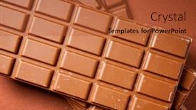  Presentation with chocolate milk - Presentation theme consisting of close-up-of-milk-chocolate background and a red colored foreground