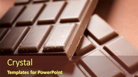  Presentation with chocolate milk - PPT layouts having close-up-of-milk-chocolate background and a tawny brown colored foreground