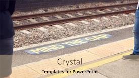  Presentation with train railway - Colorful slide set enhanced with close-up-of-mind backdrop and a lemonade colored foreground