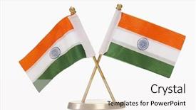  Presentation with india - Audience pleasing slide set consisting of close-up of miniature indian backdrop and a white colored foreground