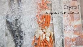  Presentation with market - Colorful theme enhanced with close-up-of-mixed-fish backdrop and a soft green colored foreground