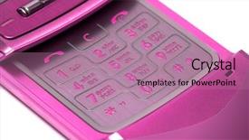  Presentation with nurse and mobile phone - Cool new slide set with close-up of mobile phone backdrop and a coral colored foreground